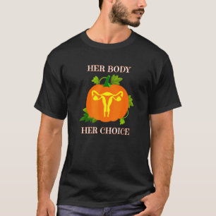 Herbst Halloween Frauenrechte Gebärmutter Kürbis H T-Shirt