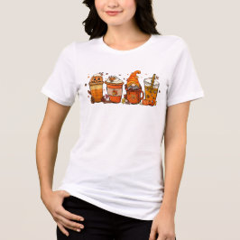 Herbst Halloween-Kaffeekuchen Tri-Blend Shirt