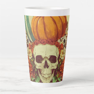 Herbst/Halloween/Kürbis/Skelett Milchtasse