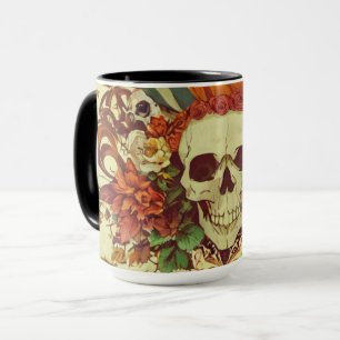 Herbst/Halloween/Kürbis/Skelett Tasse