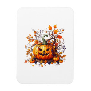 herbst halloween lustiger kürbis magnet