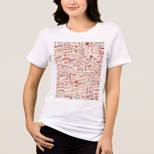 "Herbst Halloween Word Cloud" T - Shirt der Frauen