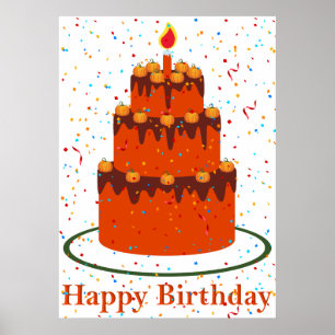 Herbst Happy Birthday Poster