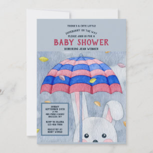 Herbst-Häschen-Baby-Party-Einladung Einladung