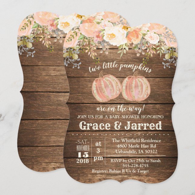 Herbst Herbst 2009 Baby Dusche Einladung (Vorne/Hinten)