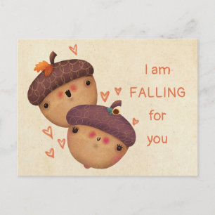 Herbst Herbst Acorns Niedlicher Halloween-Erntedan Feiertagspostkarte