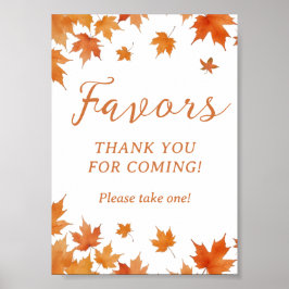Herbst Herbst Baby Dusche Gefallen Poster