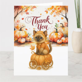 Herbst Herbst Babydusche für Katzenliebhaber Dankeskarte