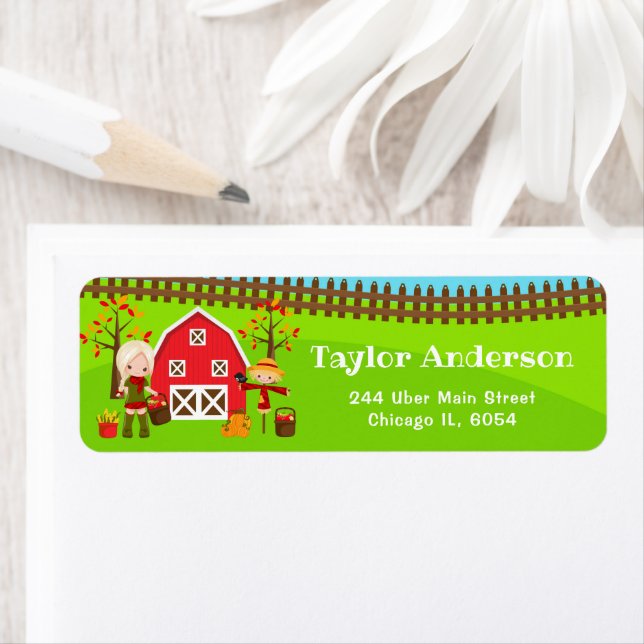 Herbst Herbst Barnyard Geburtstag Blonde Haare Gir (Insitu)