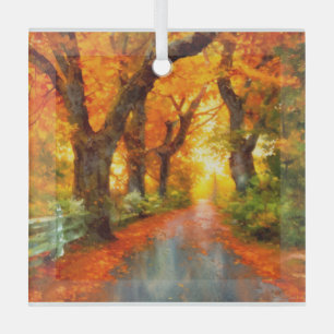 Herbst/Herbst/Blätter/Art Ornament Aus Glas