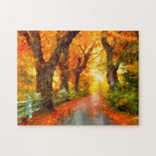 Herbst/Herbst/Blätter/Art Puzzle