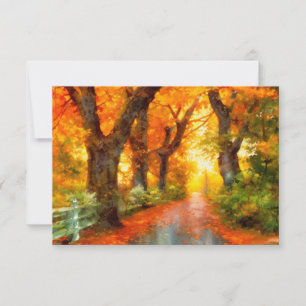 Herbst/Herbst/Blätter/Art RSVP Karte