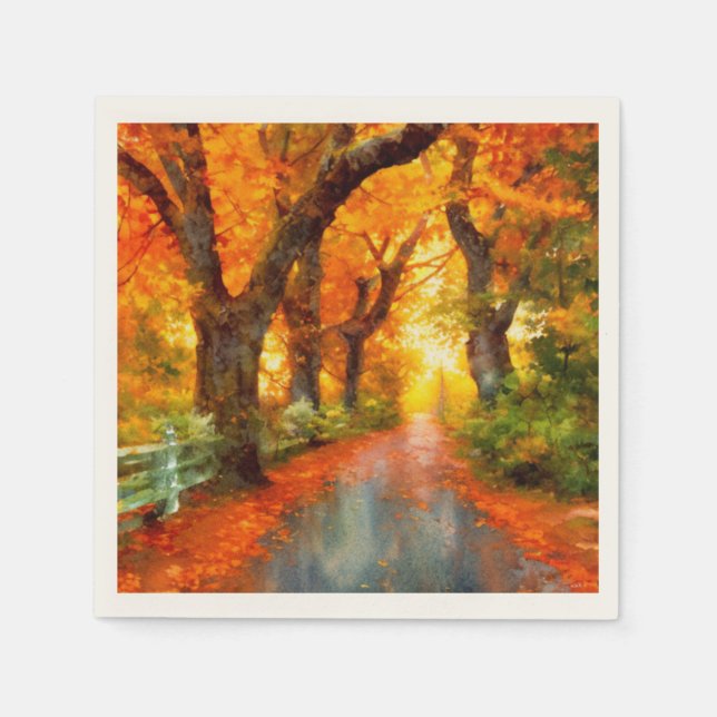 Herbst/Herbst/Blätter/Art Serviette (Vorderseite)