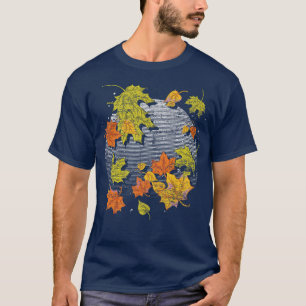Herbst Herbst Blätter Erntedank Natur botanischer  T-Shirt