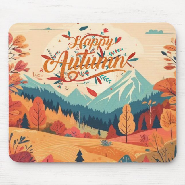 Herbst/Herbst/Blätter/farbig Mousepad (Vorne)