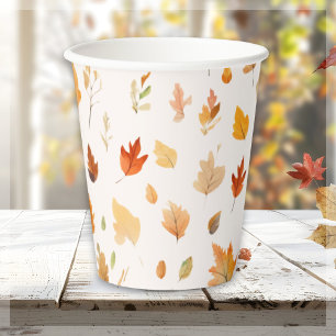 Herbst Herbst-Blätter   Pappbecher