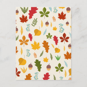 Herbst Herbst Blätter Saison dekorativ Erntedankfe Postkarte