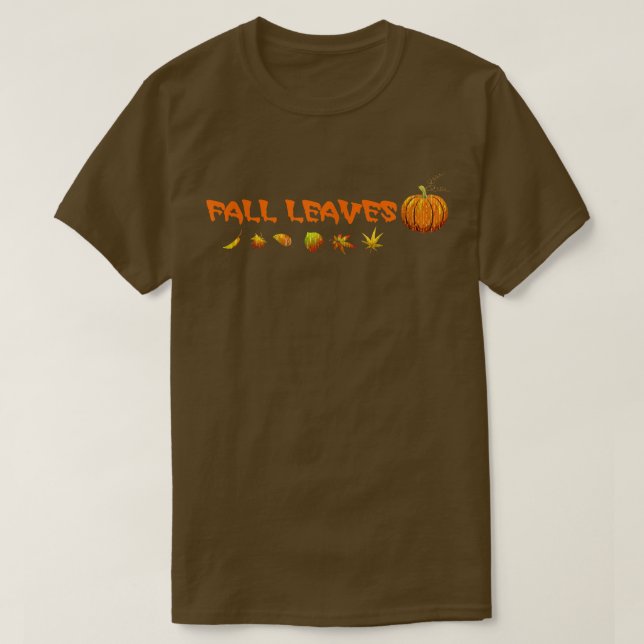 Herbst Herbst-Blätter T-Shirt (Design vorne)