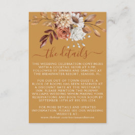 Herbst Herbst Blumenstrauß auf Goldhochzeit Begleitkarte