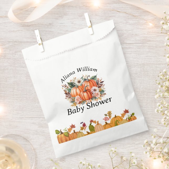 Herbst Herbst Boho Pumpkin Niedliche Babydusche Geschenktütchen (Ausgeschnitten)