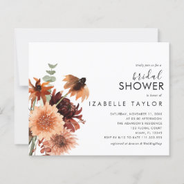 Herbst Herbst Brautparty Terracotta Einladung