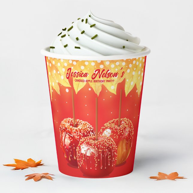 Herbst Herbst Canded Apple Party Pappbecher (Fall Autumn Candied Apple Party Paper Cups
)