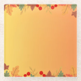 Herbst Herbst Erntedank Ernte Blätter fallen Glasuntersetzer