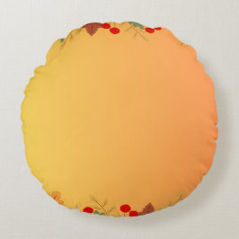 Herbst Herbst Erntedank Ernte Blätter fallen Rundes Kissen