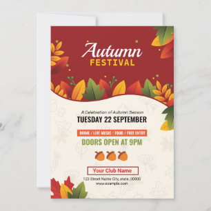 Herbst/Herbst Festival Party Flyer Einladung