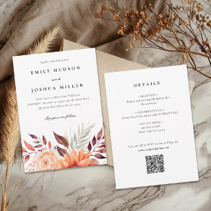Herbst Herbst Floral Boho All in One Wedding Einladung