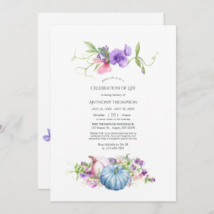 Herbst - Herbst floraler Pumpkin Feier des Lebens Einladung