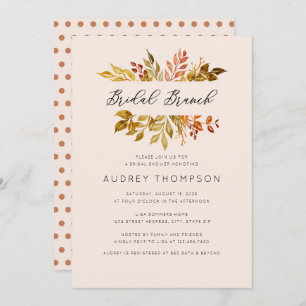 Herbst/Herbst-Foliage Bridal Brunch Einladung