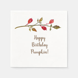Herbst, Herbst Geburtstag von Papierserien Serviette