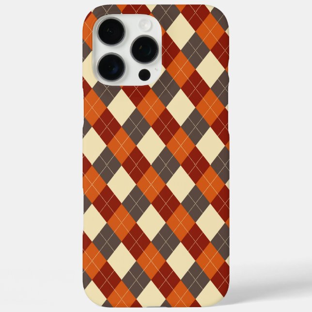 Herbst/Herbst Gingham-Muster Case-Mate iPhone Hülle (Rückseite)
