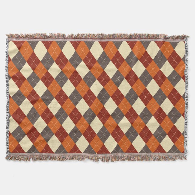 Herbst/Herbst Gingham-Muster Decke (Vorderseite)