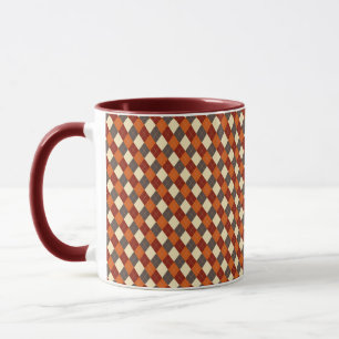 Herbst/Herbst Gingham-Muster Tasse