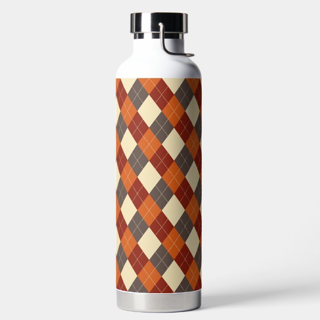 Herbst/Herbst Gingham-Muster Trinkflasche (links)