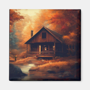 Herbst/Herbst/Halloween/rustikale Malerei Magnet