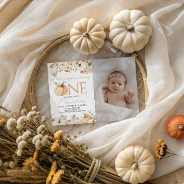 Herbst Herbst Herbst Baby Girl Foto einladen Einladung