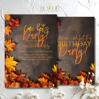 Herbst Herbst Herbst Rustikale Feier Einladung