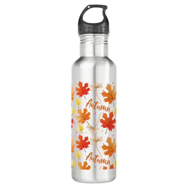 Herbst Herbst-Herbstlaube Edelstahlflasche (Vorderseite)
