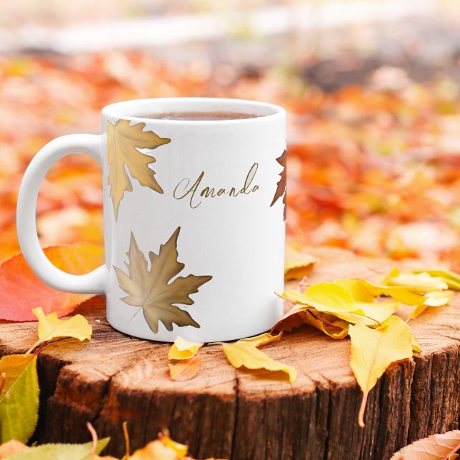 Herbst Herbst Herbstlaube Einfache Vegetation Kaffeetasse (Von Creator hochgeladen)