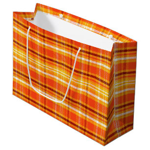 Herbst Herbst Kariert Große Geschenktüte