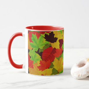 Herbst Herbst lässt helles farbiges Muster Tasse