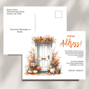 Herbst Herbst Neue Adresse Umzug Ankündigungspostkarte