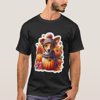 Herbst Herbst Ratten Terrier Hund Besitzer Liebhab T-Shirt