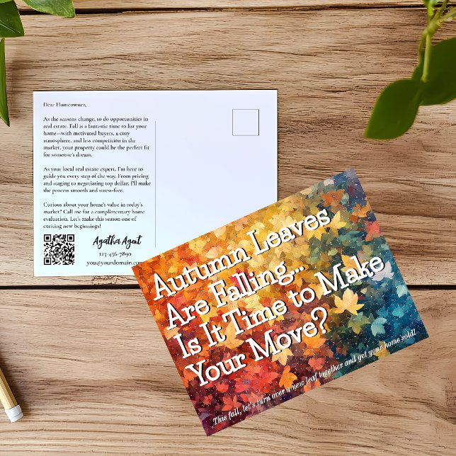 Herbst Herbst Real Anwesen Marketing Postkarte (Von Creator hochgeladen)