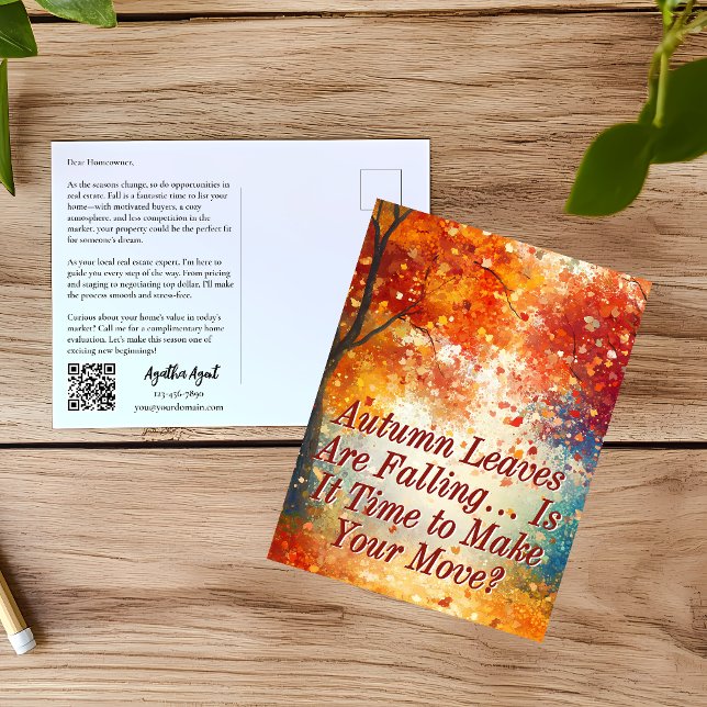 Herbst Herbst Real Anwesen Marketing Postkarte (Von Creator hochgeladen)