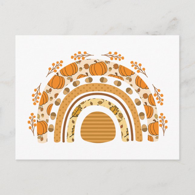 Herbst/Herbst Regenbogen Postkarte (Vorderseite)