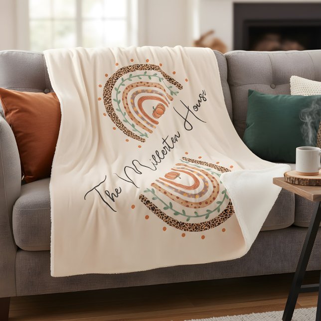 Herbst Herbst-Regenbogen Sherpadecke (fall rainbow sherpa blanket)